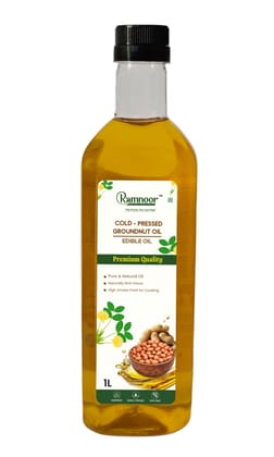 Ramnoor Pure Organic Cold Pressed Groundnut Oil 1L | Kachi Ghani Peanut Oil | 100% Pure & Natural | Unrefined | Chemical Free | Cooking Oil Ramnoor Pure Organic Cold Pressed Groundnut Oil 1L | Kachi Ghani Peanut Oil | 100% Pure & Natural | Unrefined | Chemical Free | Cooking Oil