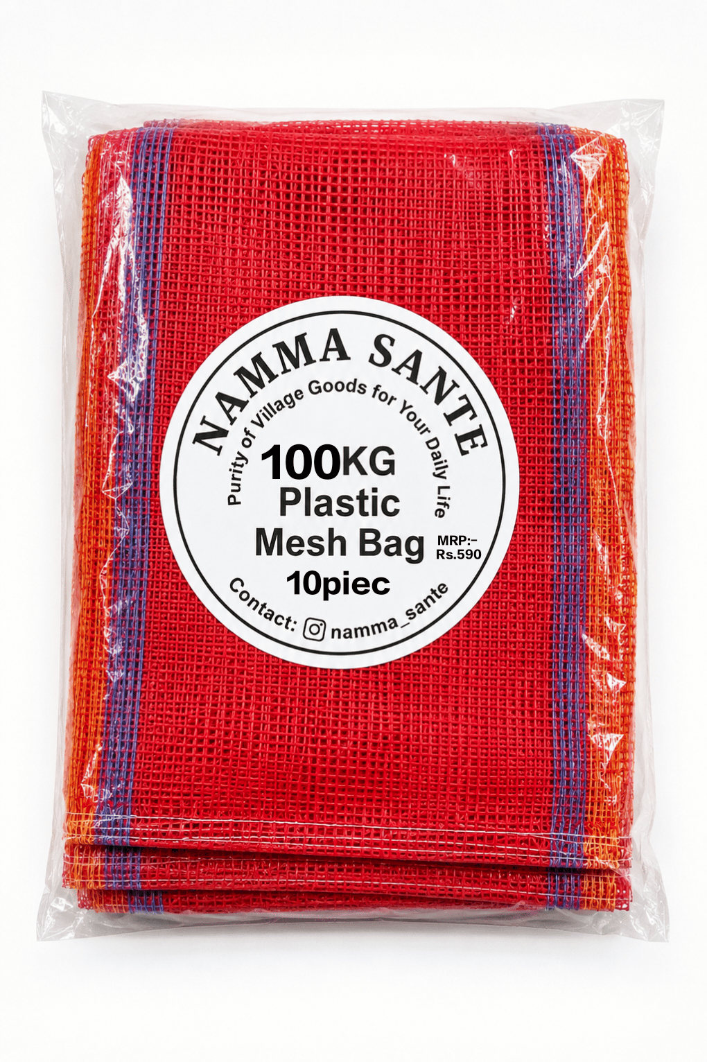 100kg Plastic Mesh Bag, 100kg Plastic Net Bag, 100kg Vegetable Mesh Sack, 100kg Industrial Mesh Bag, 100kg Heavy Duty Mesh Packing Bag  10piec 