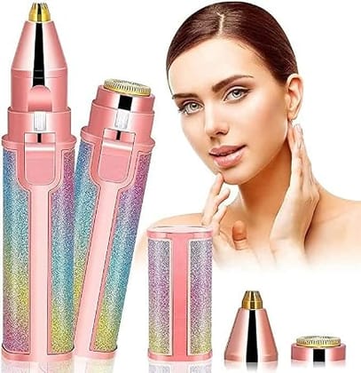 2 in 1 Rainbow Blowless Painless Face Hair Removal Machine for Women Upper lip Hair Remover, Eyebrow Hair, Chin Hair Epilator Hair Remover Trimmer for Women