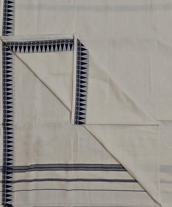 White Sambalpuri Handwoven Cotton Joda SFCJOD2418