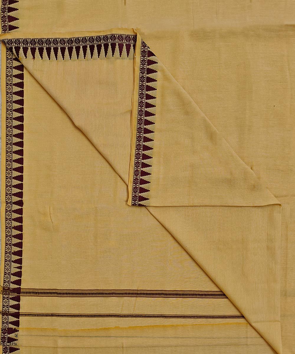 Yellow Sambalpuri Handwoven Cotton Joda SFCJOD2419