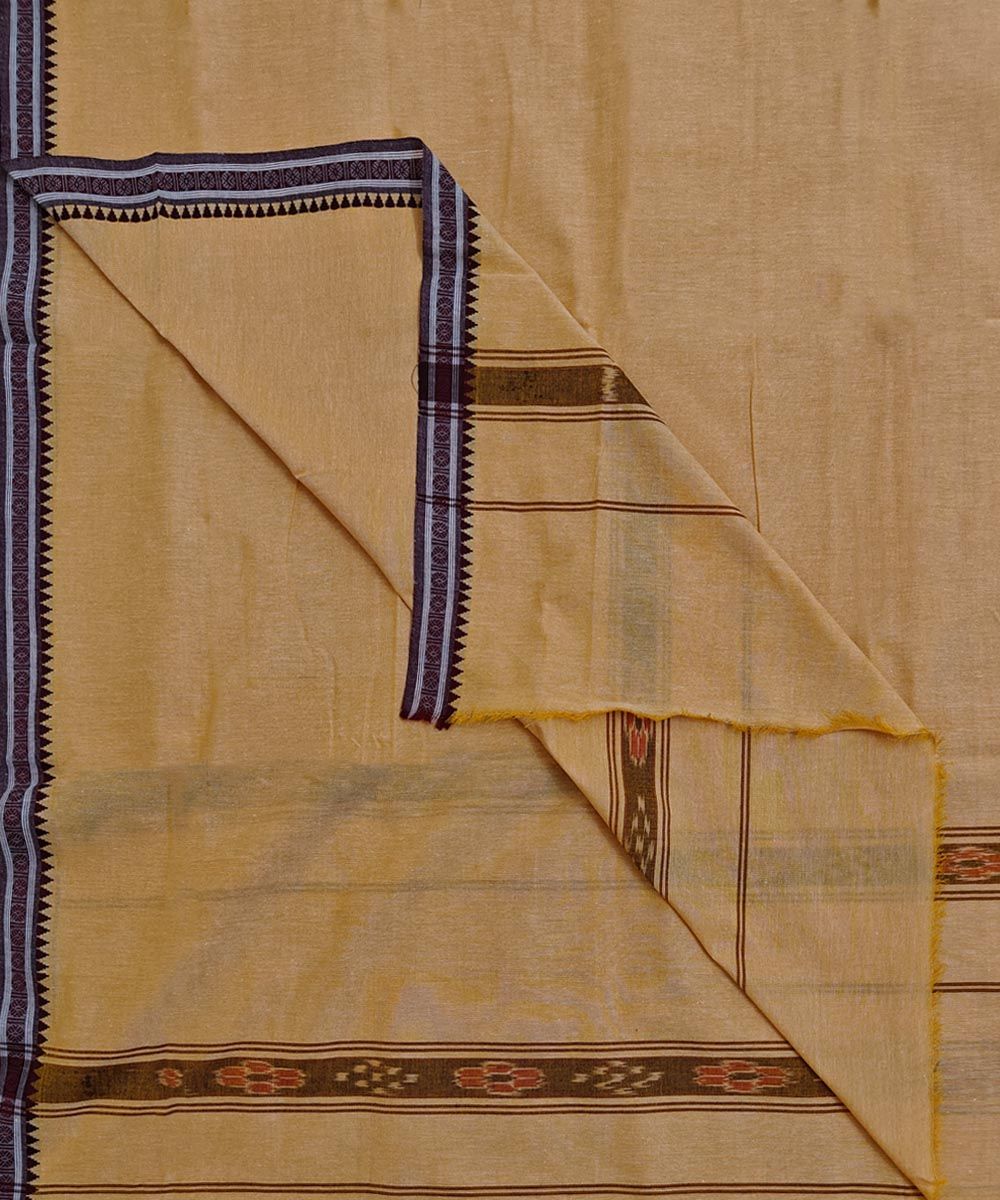 Yellow Sambalpuri Handwoven Cotton Joda SFCJOD2421