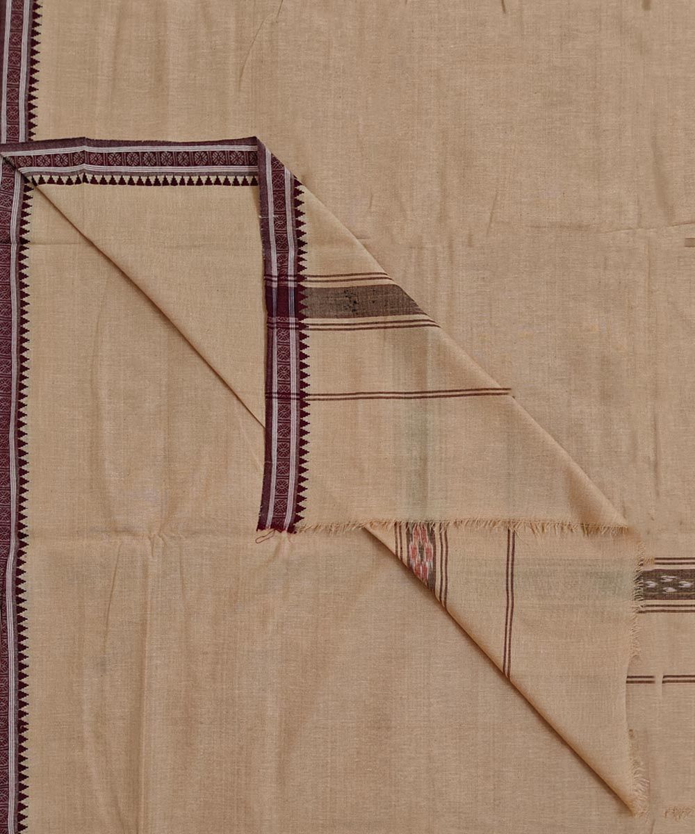 Beige Sambalpuri Handwoven Cotton Joda SFCJOD2423