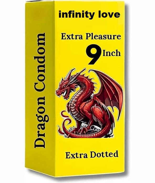 Infinity love Jumbo Reusable Stream Dragon Silicone Condom for Men Natural Feel Design, Premium 