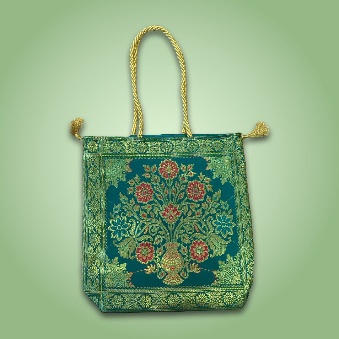 Kalash Design Banarasi Handbag