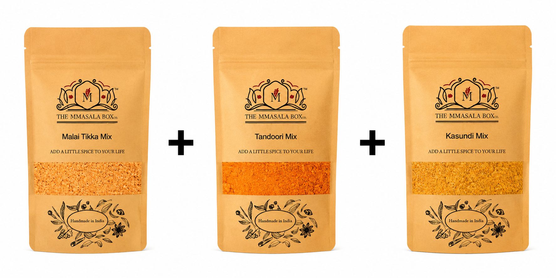 The Masala Box Malai Tikka, Tandoori & Kasundi Spice Mix Combo | Authentic Indian Masalas each-100gm