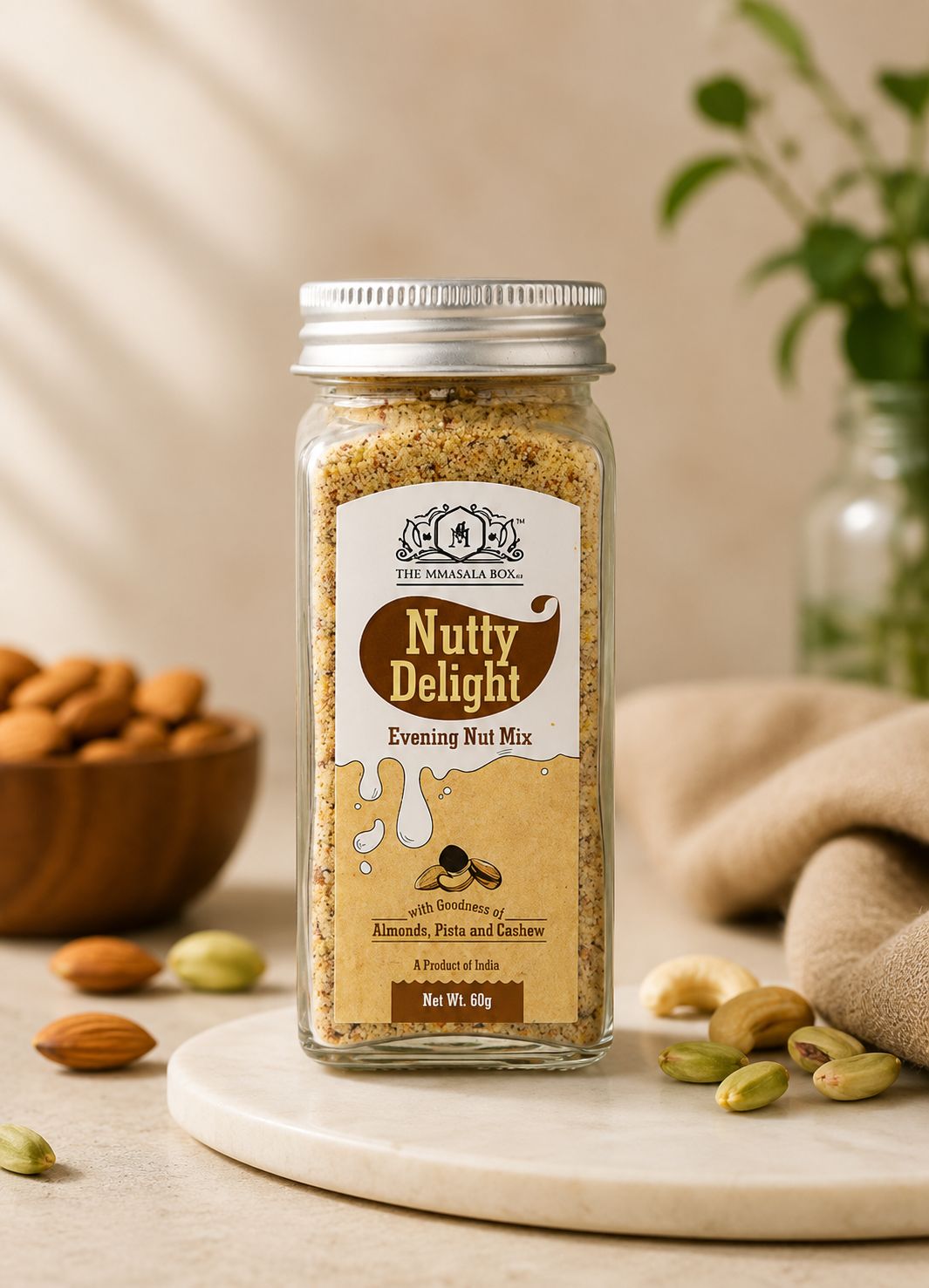 Nutty Delight Evening Nut Mix 60GM | Premium Mixed Nuts | The MMasala Box Co.