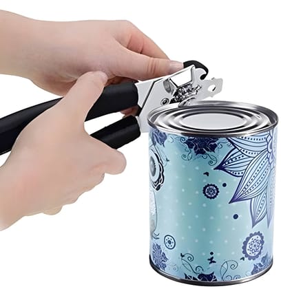Heavy Duty Stainless Steel Can Opener | Manual Tin Can Opener with Ergonomic Grip | Multifunction Bottle & Can Lid Opener (Original)