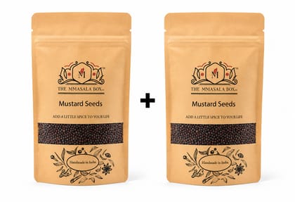 Black Mustard Seeds (Rai) 100GM x 2 Pouches | Premium Indian Spice | The MMasala Box Co.