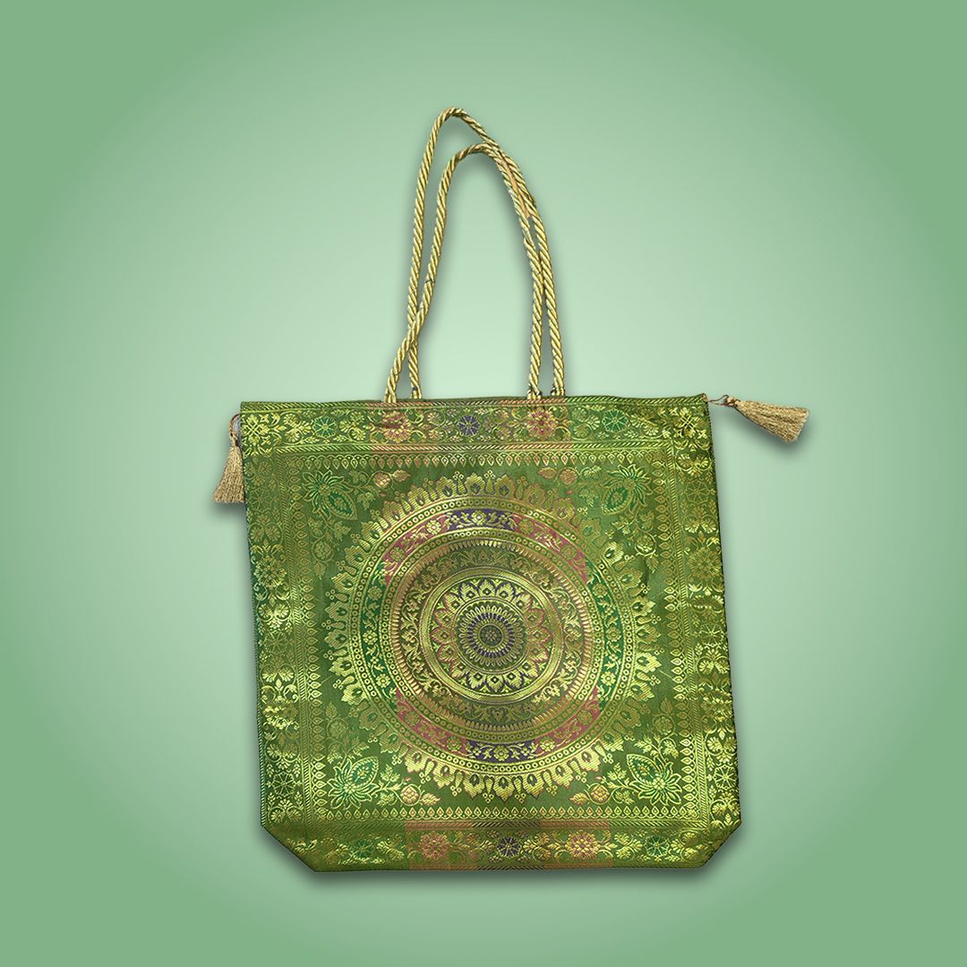 Motif Design Banarasi Bag 
