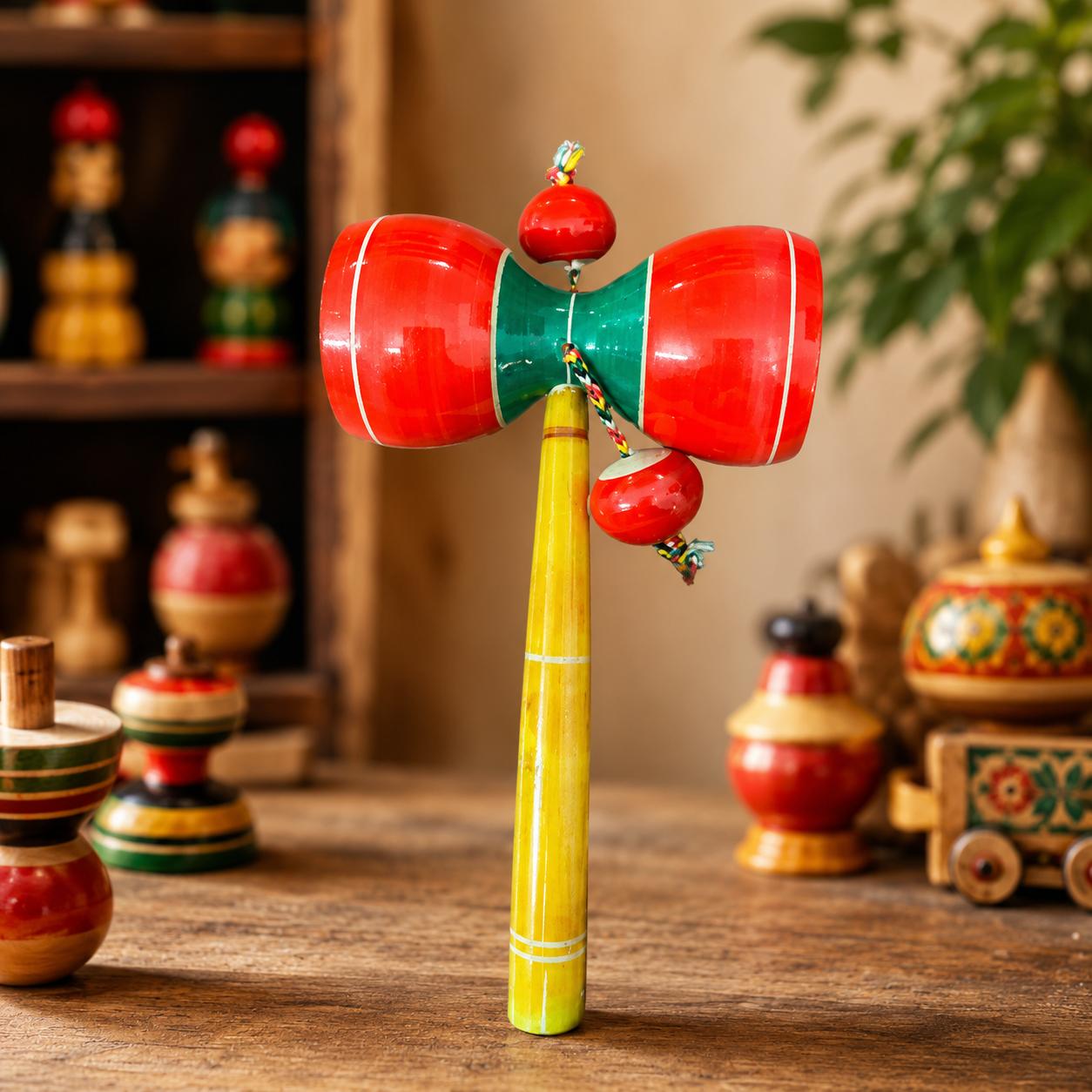 Channapatna Damru Rattle Toy