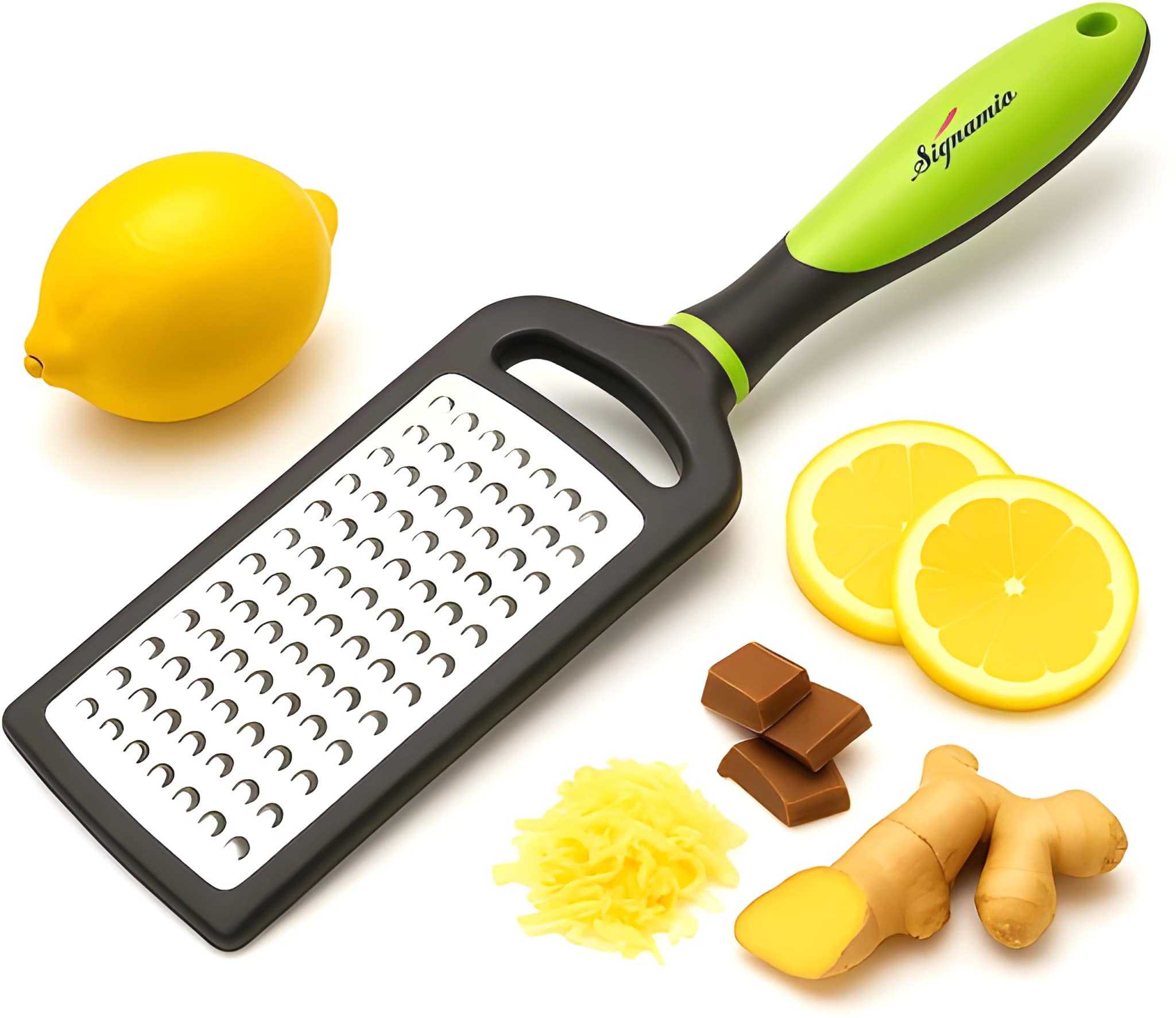 Premium Stainless Steel Handheld Kitchen Grater | Multipurpose Cheese, Ginger, Garlic, Lemon Zester, Chocolate & Vegetable Grater with Ergonomic Non-Slip Handle (Original)