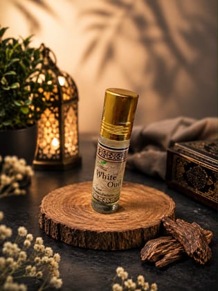 Kannauj Attar Perfume White Oud Roll on  Alcohol free- 6Ml