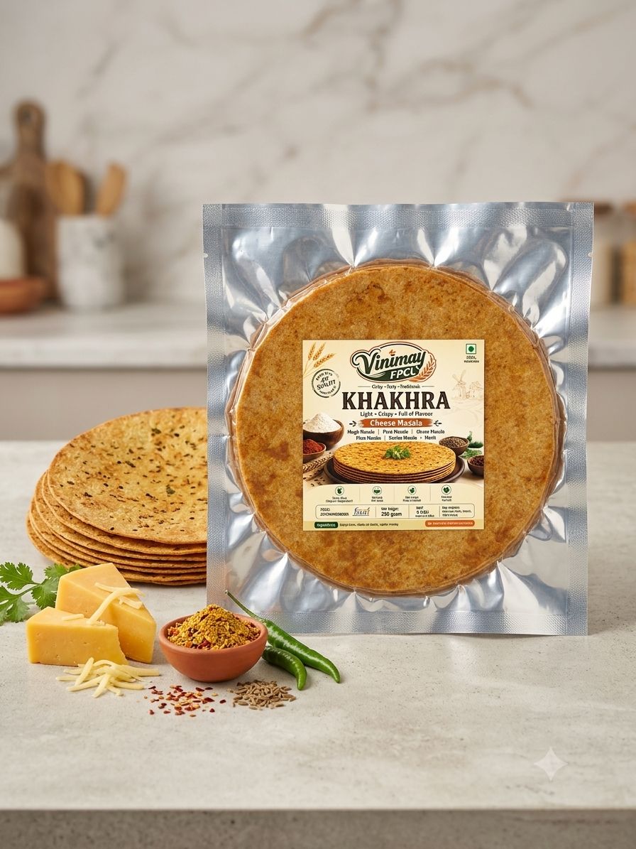 Vinimay Brand - Vacuum Pack Cheese Masala Khakhara - 200 gram