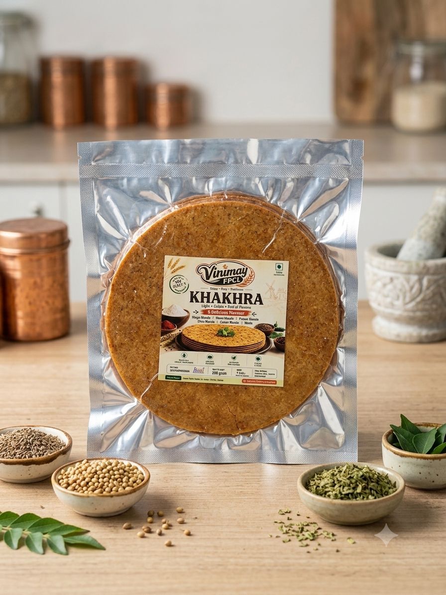 Vinimay Brand - Vacuum Pack Maggie Masala Khakhara - 200 gram - (Non Jain)