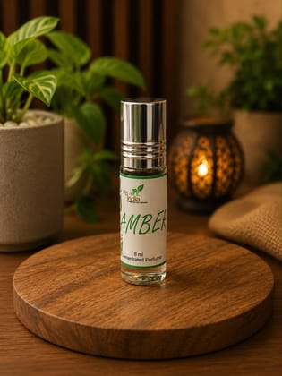 Kannauj Attar Perfume-Amber- roll on  Alcohol free- 6Ml