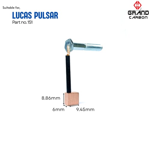 Two Wheeler Carbon Brush Suitable For Lucas Pulsar 