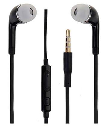 EHS64 Wired in Ear Earphones with Mic, Tangle-Free Compatible with Samsung & Other 3.5mm Jack Supported Devices