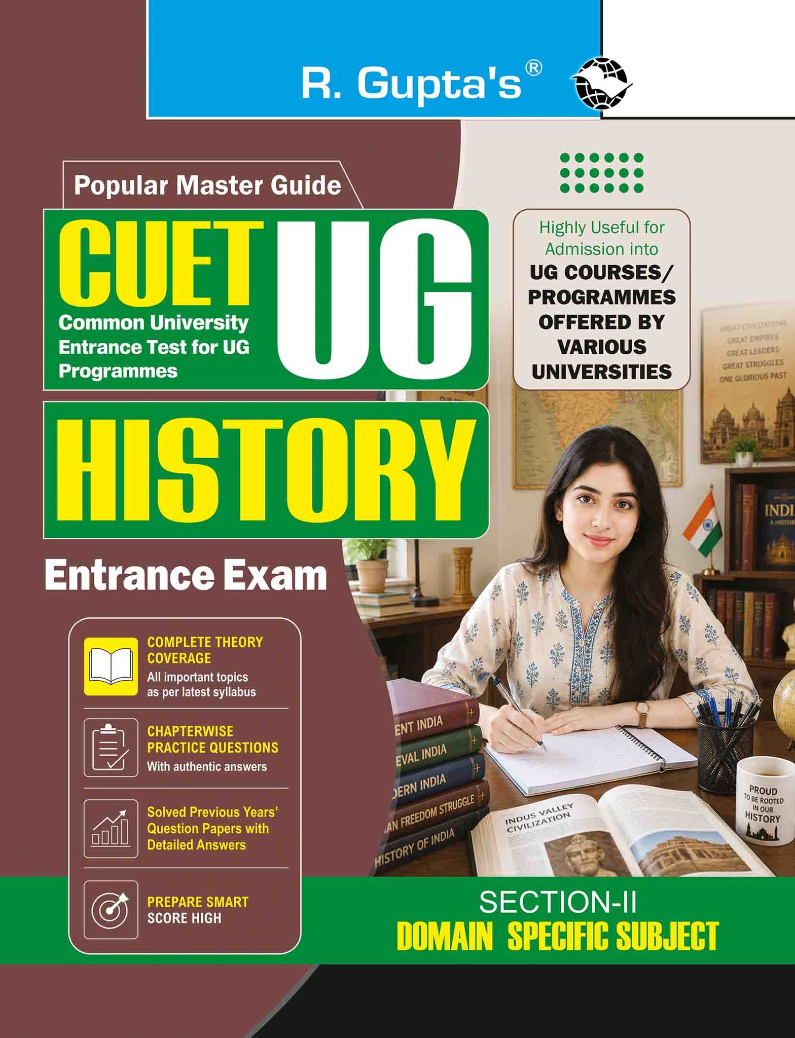 CUET-UG: HISTORY (Section-II – Domain Specific Subject) Entrance Test Guide (R-2716)
