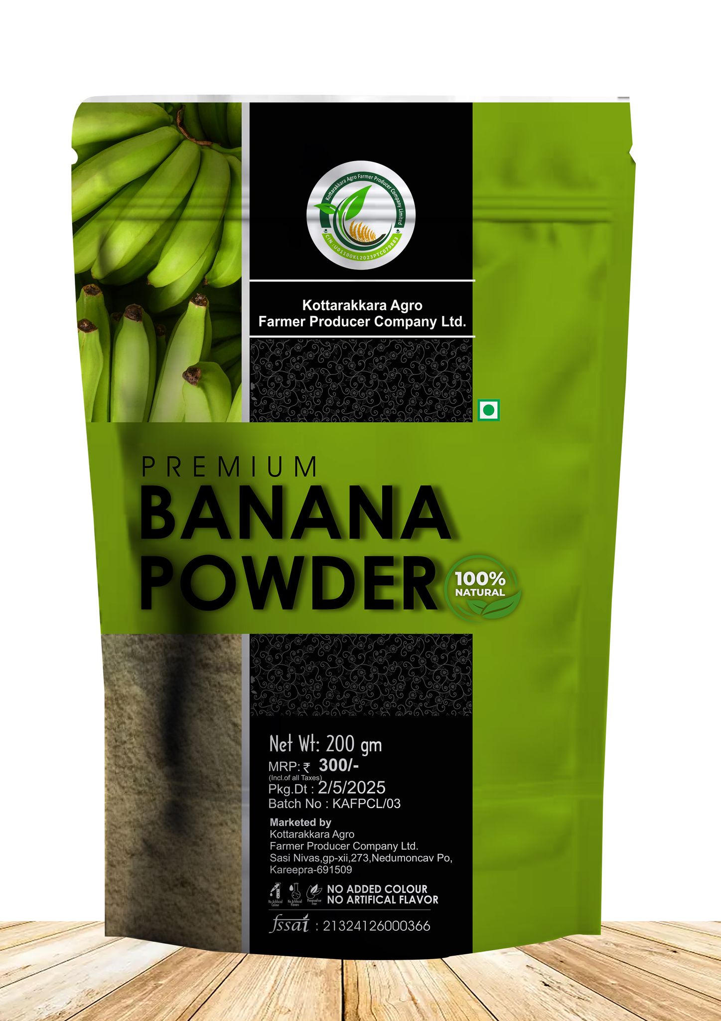 Kottarakkara Agro Premium Raw Banana Powder 200g