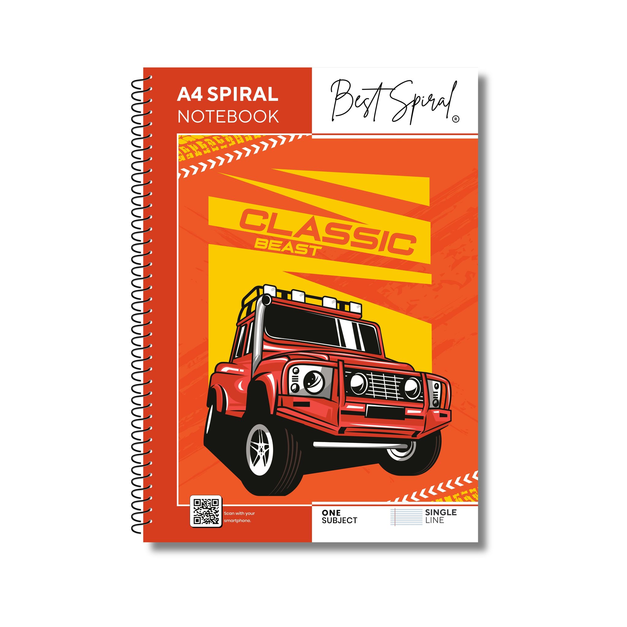 Best Spiral A4 Spiral Notebook 200 Pages Ruled - Pack of 1