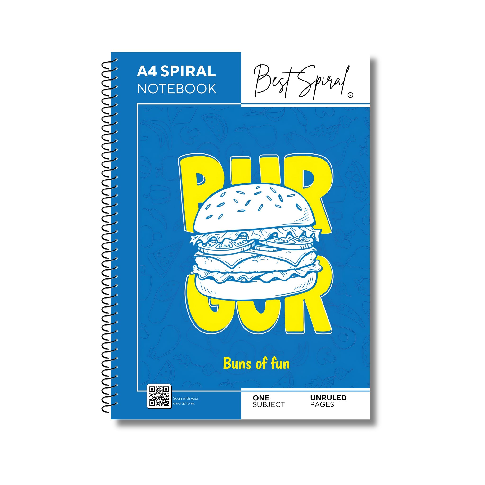 Best Spiral A4 Spiral Notebook 200 Pages Unruled - Pack of 1