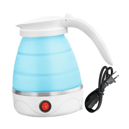 Travel Kettle Electric Small Foldable Portable Kettle,Silicone Collapsible Heating Water Boiler Tea Pot for Camping,Easy for Storage with Separable Power Cord