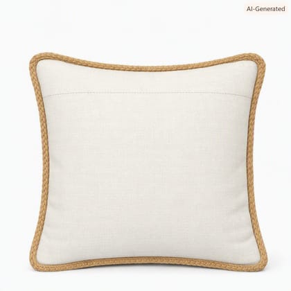 Country Rustic Braided Trim Decorative Pillow Country Rustic Braided Trim Decorative Pillow