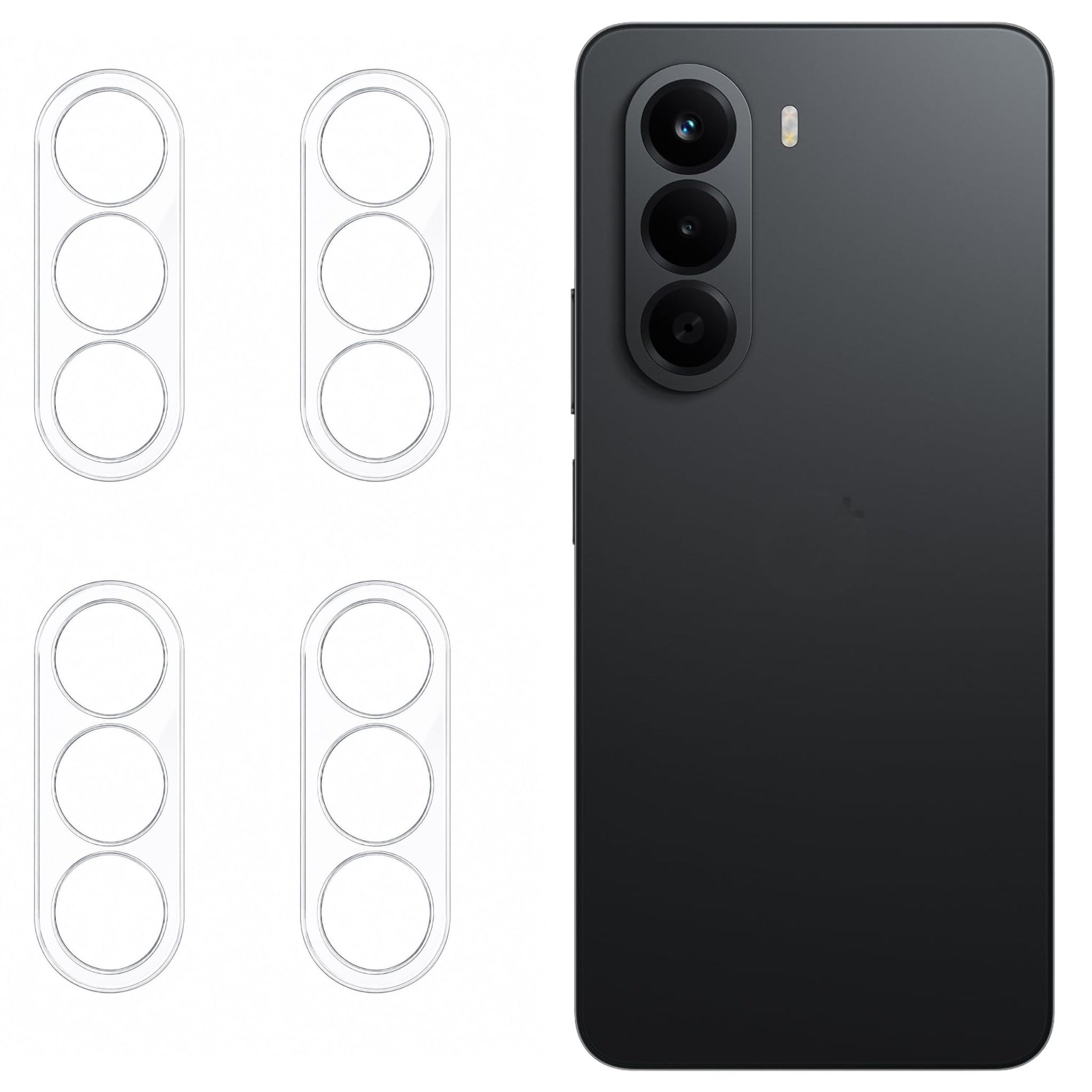 ISAAK Back Camera Lens Protector compatible for OnePlus Nord CE6 Lite 5G (Pack of 4)