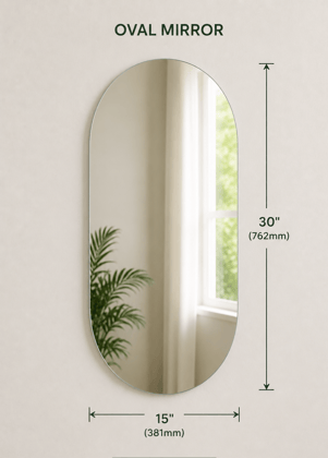 Oval Shaped Mirror 