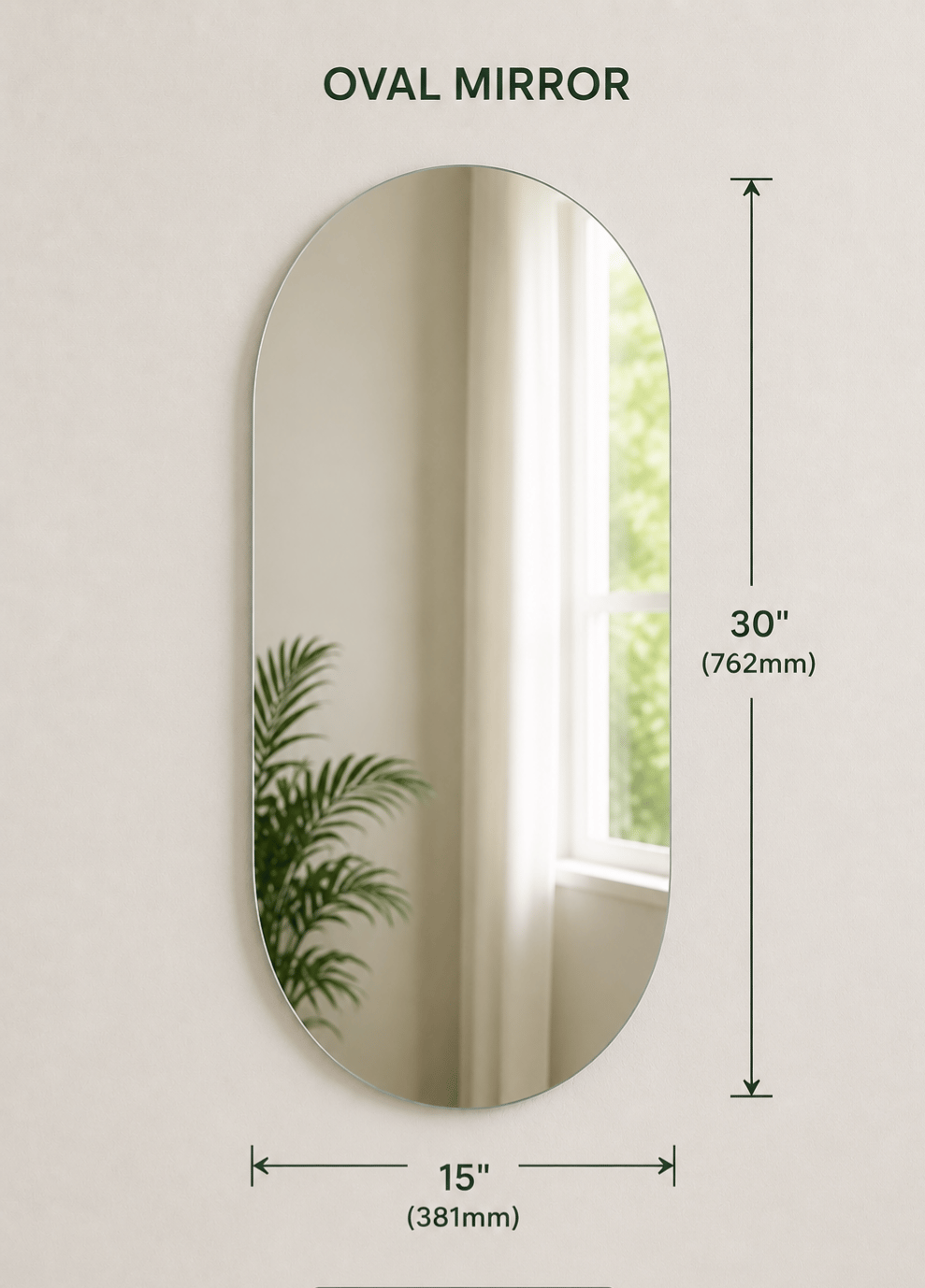 Oval Shaped Mirror 