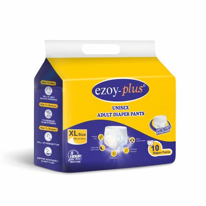 Ezoyplus Adult Diaper Pants XL Size|High Absorbency,Day & Night Use |PACK OF 2