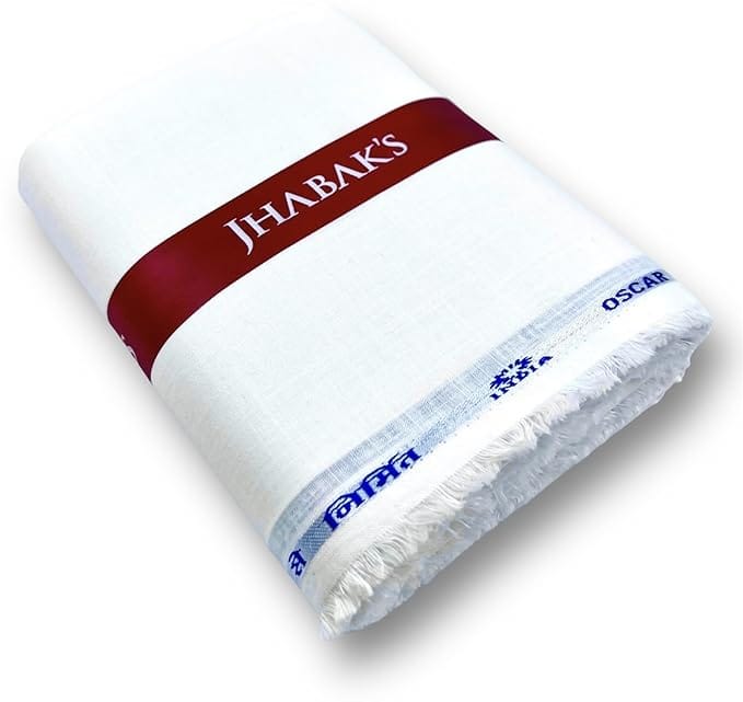 JHABAK'S Unstitched Fabric for Men 100% Pure Cotton Shirt & Kurta (2.10 M)