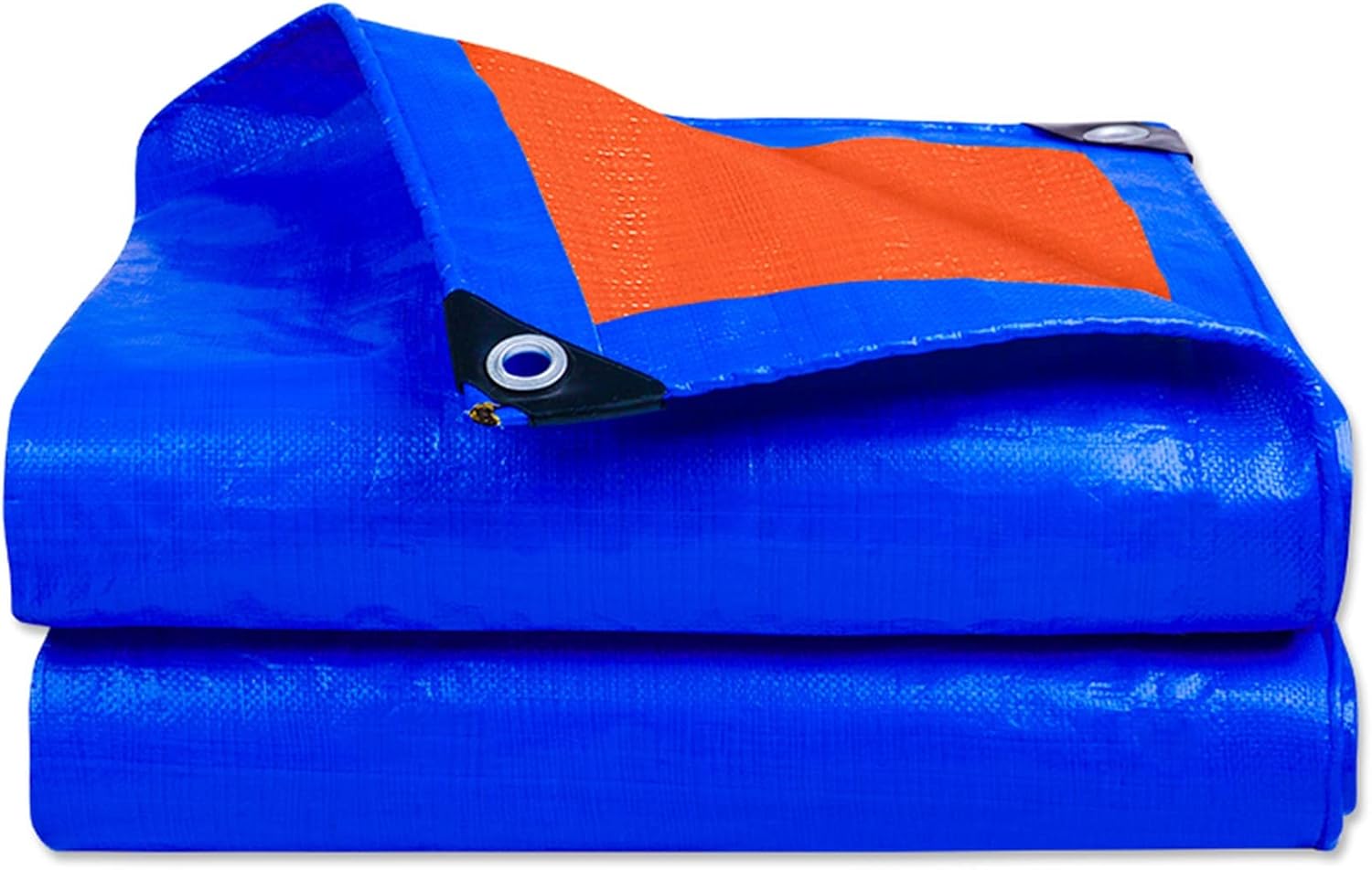 Heavy-Duty Waterproof Blue Poly Tarp with Metal Grommets (Pack of 1)