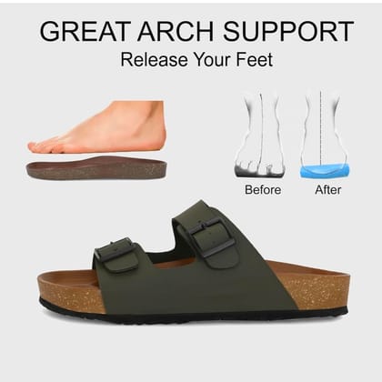 Sandals for Men | Berkin-Style Slip-On Casual Sandal with Open Toe Design