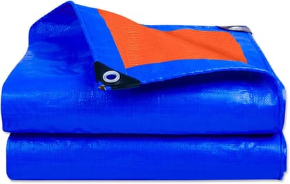 Heavy-Duty Waterproof Blue Poly Tarp with Metal Grommets (Pack of 1)