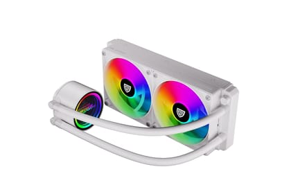COCONUT FREEZE 240mm AIO ARGB Liquid CPU Cooler, White | Intel LGA1851/LGA1700/LGA1200/LGA115X Compatible, AMD AM5/AM4/AM3/FM2/FM1 Compatible, Copper Water Block, Aluminium Radiator