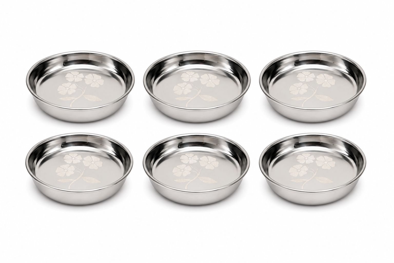 Premium Stainless Steel Dish Bowl Set of 6