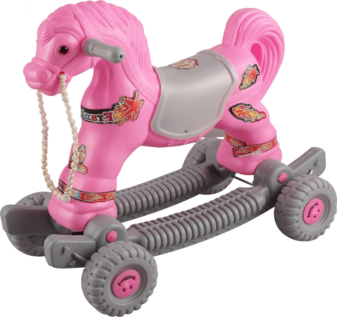 Convertible Ride-On & Rocking Horse for Kids