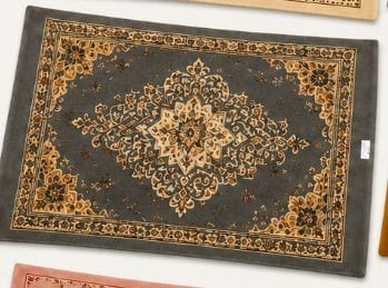Traditional Persian Style Charcoal & Gold Small Area Rug