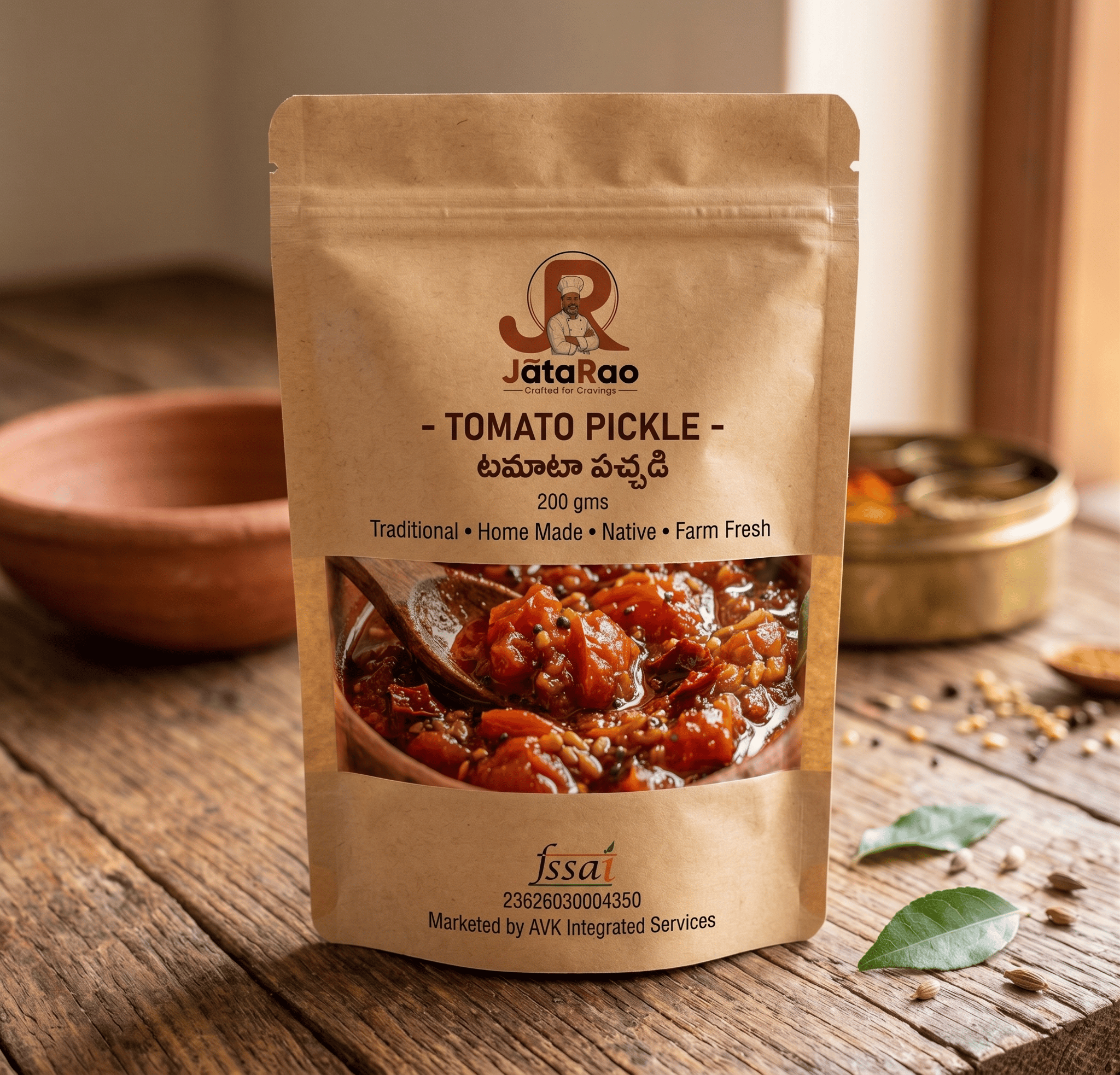 JataRao Tomato Pickle - Native & Farm Fresh, 200g