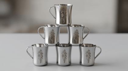 WEKTU Stainless Steel Tea Cup 6 Pcs WEKTU Stainless Steel Tea Cup 6 Pcs