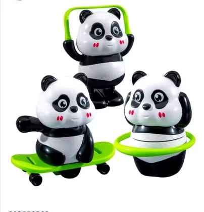 Cute Panda Action Toy Set for Kids – 3-Piece Interactive Moving Panda Figures