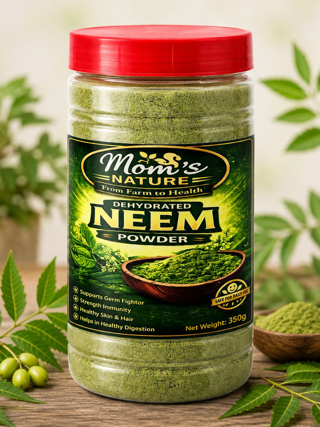 Mom's Nature Dehydrated Neem Powder - 250g