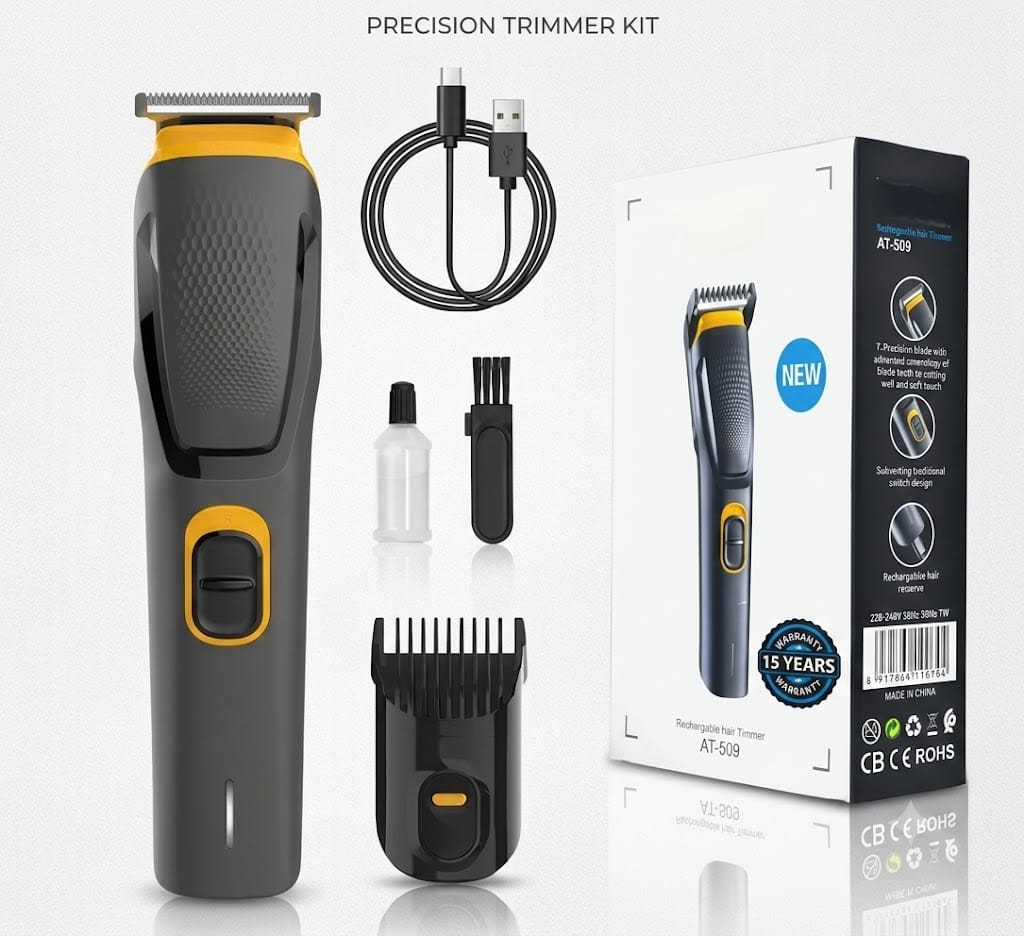 AT-509 Professional Rechargeable Beard Trimmer 