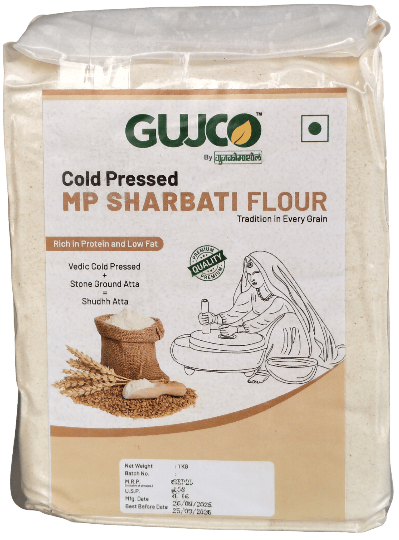 GUJCO Cold Pressed MP Sharbati Flour