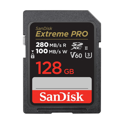 SanDisk Extreme PRO V60 280 MBPS 128GB SD Memory Card