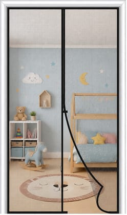 Magnetic Mosquito Door Net | Self-Closing Magnetic Mesh Curtain | Easy Installation with Velcro | Insect Protection Door Screen for Home, Kitchen & Balcony | Reusable & Washable