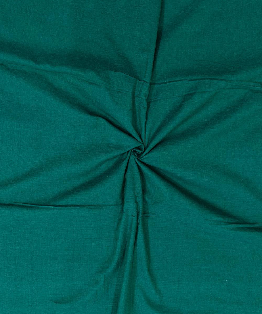 2.5m Dark Green Sambalpuri Handwoven Single Ikat Shirting Materials SFCSHI2434