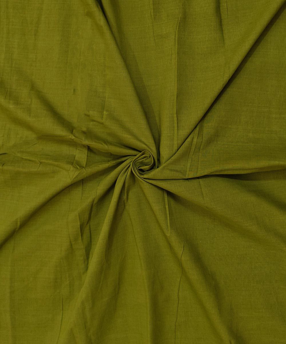 2.5m Olive Sambalpuri Handwoven Single Ikat Shirting Materials SFCSHI2438